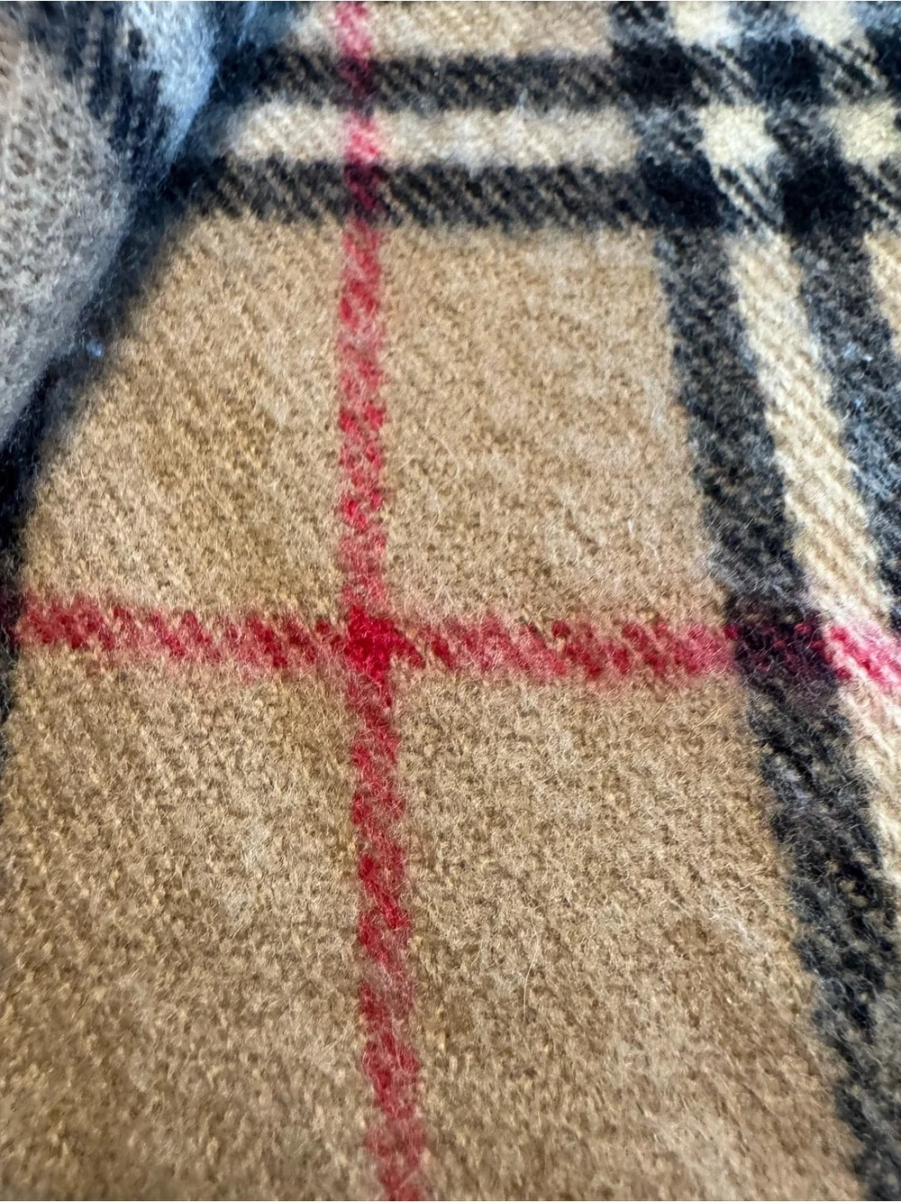Burberrys of London Vintage 100% Lambswool Classic Tan Nova Check Scarf W/COA - Picture 5 of 10